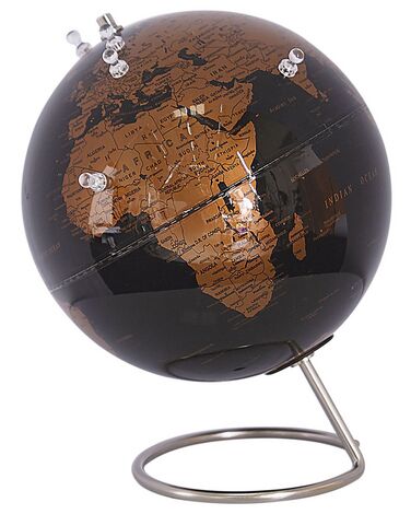 Decorative Globe with Magnets 29 cm Black and Copper CARTIER