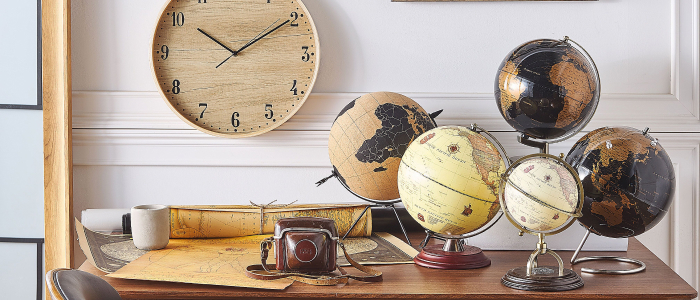 Globe Terrestre Vintage Décoratif
