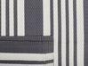 Tappeto da esterno nero e grigio chiaro motivo a strisce 120 x 180 cm DELHI_766380