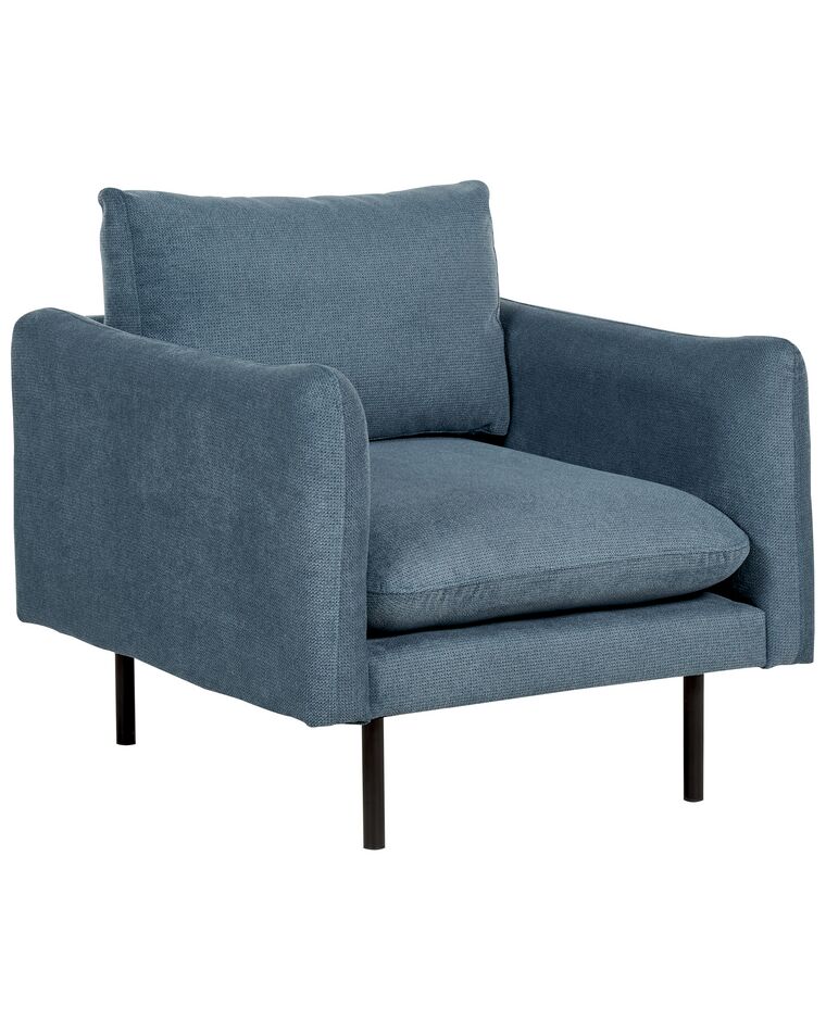Fotel niebieski tapicerowany VINTERBRO_901055