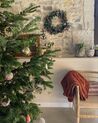 Pre-Lit Snowy Christmas Wreath ⌀ 60 cm Green PAIMIO_842718