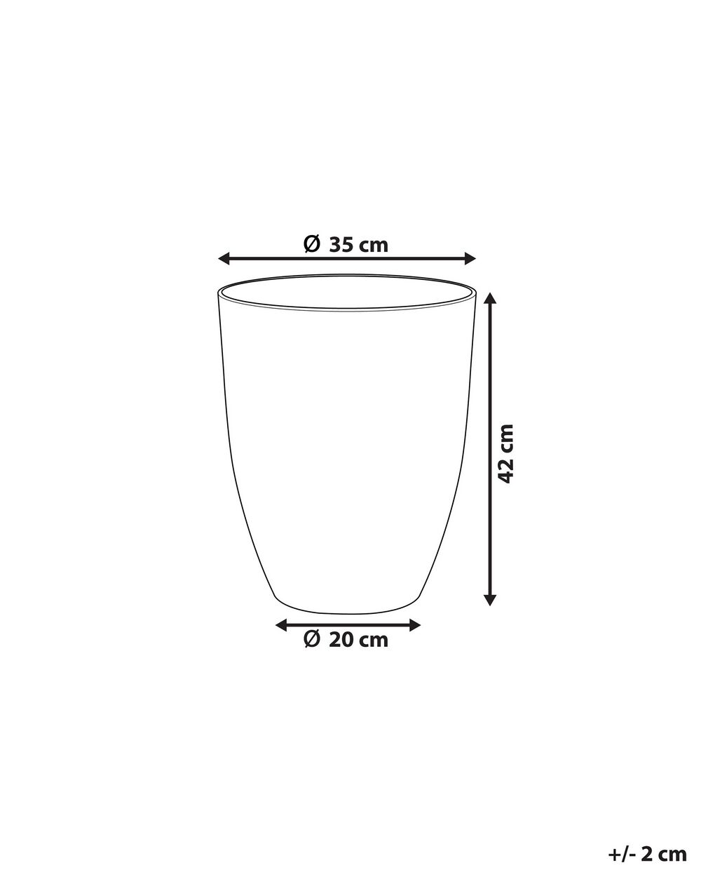 Vaso tondo da interno/esterno bianco sporco 35x35x42cm CROTON 