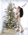 Künstlicher Weihnachtsbaum schneebedeckt 210 cm weiß BRISCO_894440