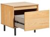 Nachttisch heller Holzfarbton / schwarz 1 Schublade NIKEA_874855