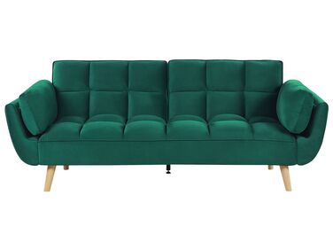 Zöld bársony kanapéágy ASBY