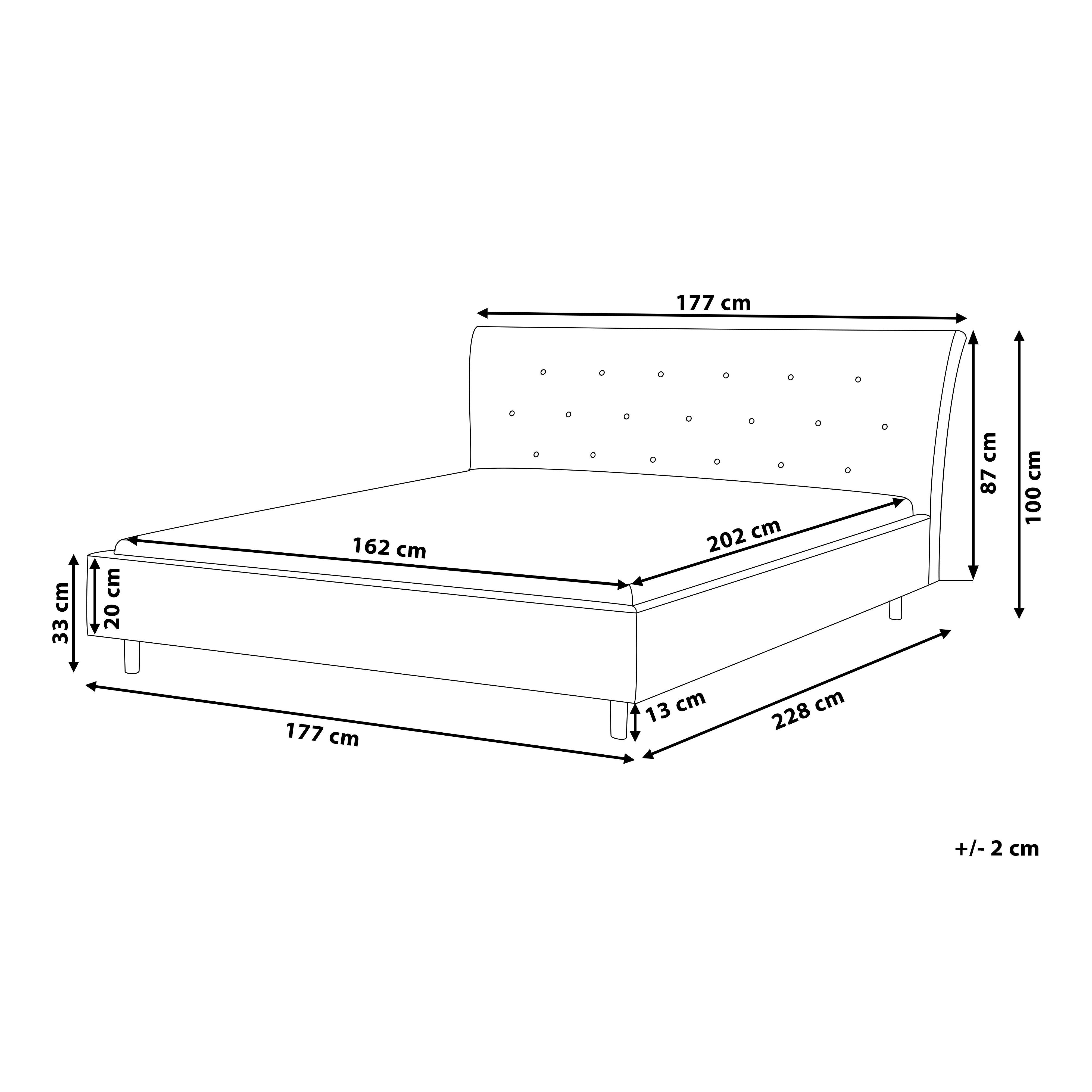 Łóżko tapicerowane 160 x 200 cm jasnoszare SAVERNE