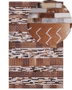 Matto lehmännahka ruskea 140 x 200 cm HEREKLI Matto lehmännahka ruskea 140 x 200 cm HEREKLI