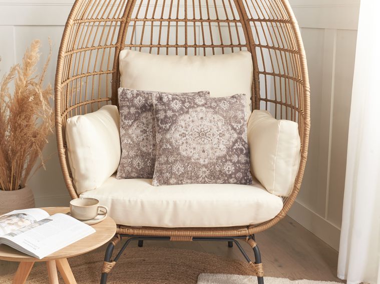 HOPLEE Farmhouse – Set Di 4 Federe Per Cuscini 45x45 Cm – Blu Navy E Bianco A Quadri – Con Cerniera