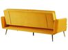 Sofa rozkładana welurowa żółta VETTRE_787928