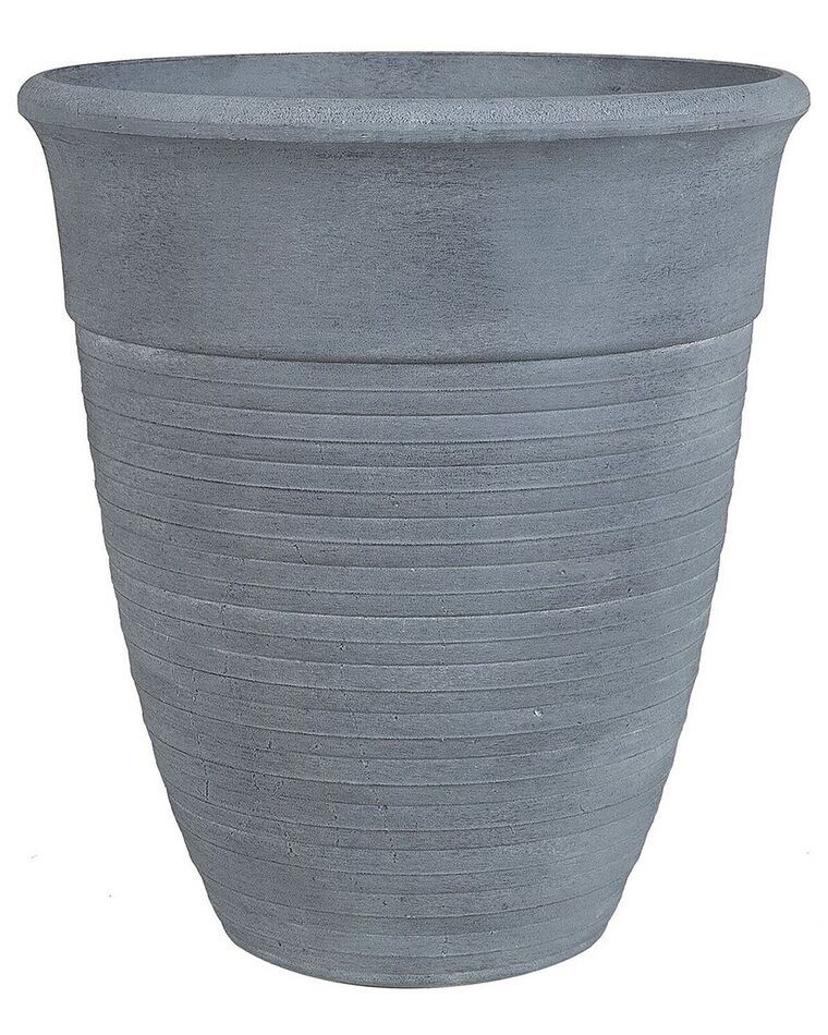 Vaso para plantas em pedra cinzenta 43 x 43 x 49 cm KATALIMA_733412