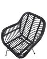 Rattan Accent Chair Black CANORA_799496