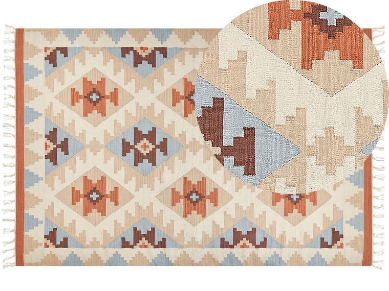 Bavlnený kelímový koberec 200 x 300 cm viacfarebný DILIJAN_869176