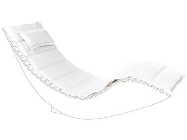 Almofada para espreguiçadeira branca 180 x 60 x 5 cm BRESCIA