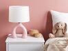 Lámpara de mesa de cerámica rosa ABBIE_891569
