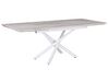 Extending Dining Table 160/200 x 90 cm Marble Effect with White MOIRA_811239