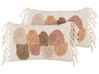Conjunto de 2 almofadas com franjas em algodão multicolor 30 x 50 cm CALTHA_888174
