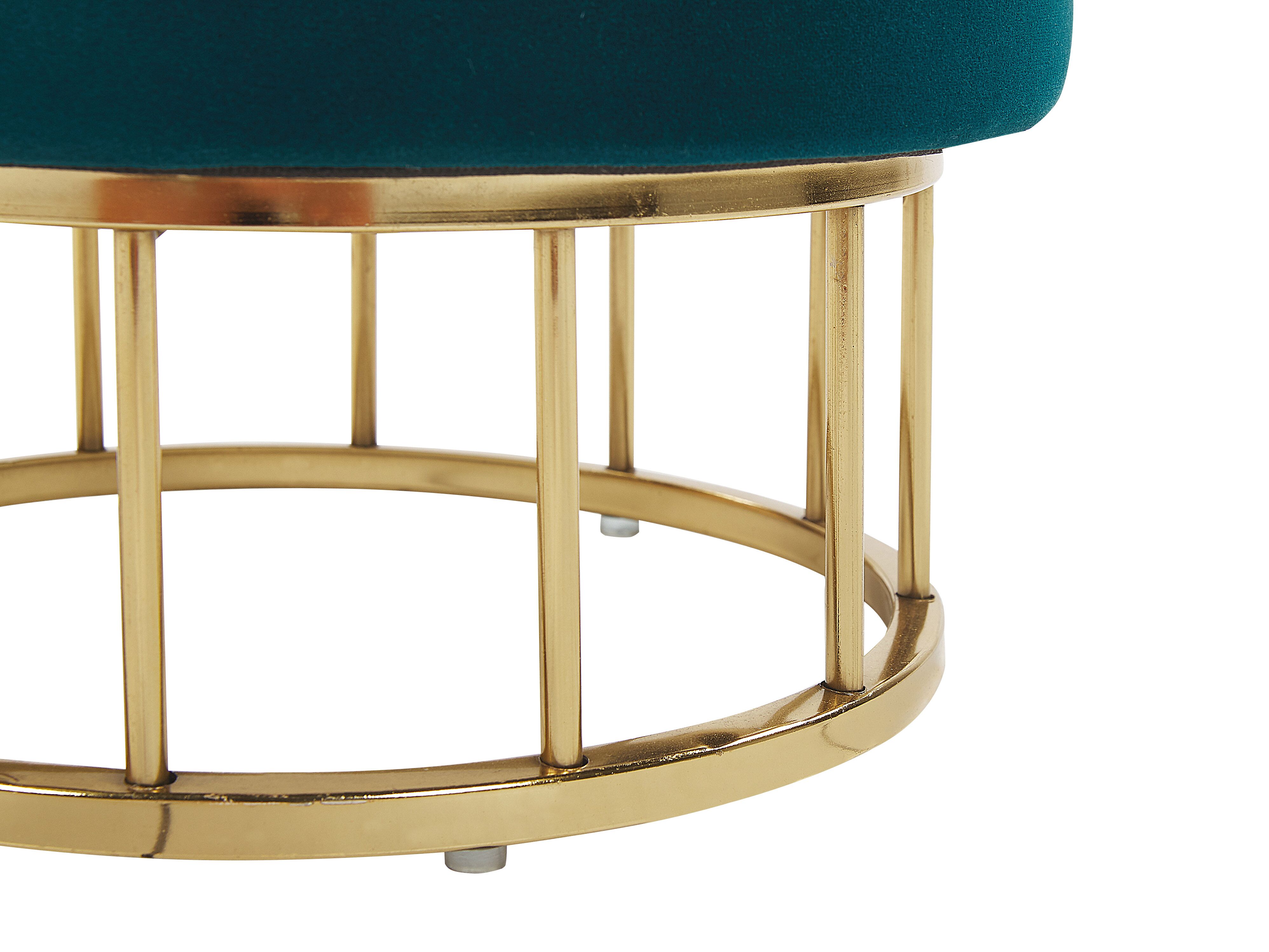 Puf ze schowkiem ø 37 cm niebieski ELGIN