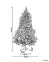 Künstlicher Weihnachtsbaum mit LED Beleuchtung schneebedeckt 210 cm weiß TATLOW_813198