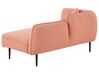 Left Hand Boucle Chaise Lounge Peach Pink CHEVANNES_877195