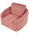 Rózsaszín szövet fotel TROSA_851826