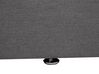 Cama continental de poliéster gris oscuro/plateado 180 x 200 cm PRESIDENT_690852