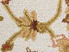 Teppich Wolle beige / braun 140 x 200 cm Kurzflor EZINE_830915