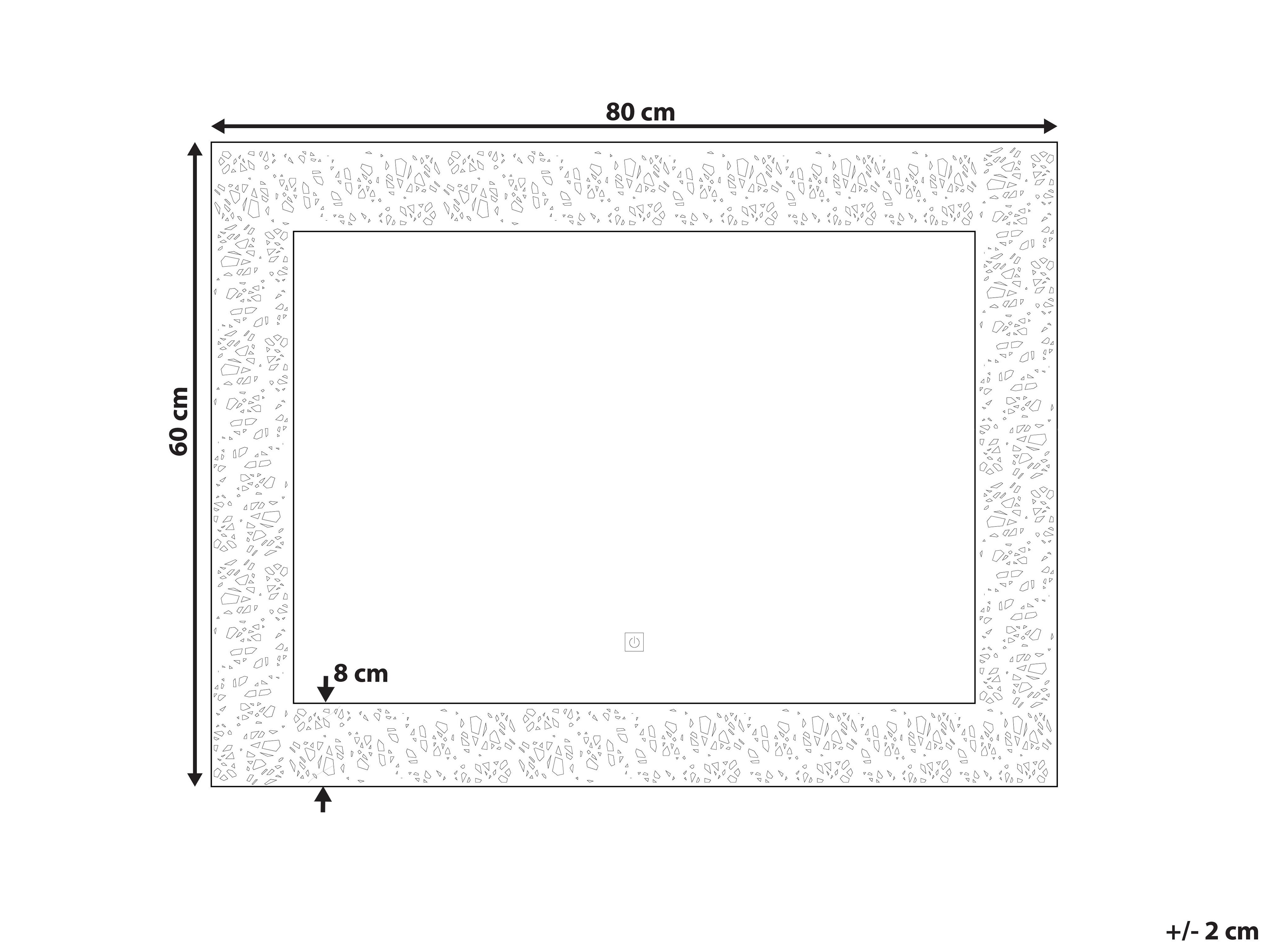 Led Wall Mirror 60 X 80 Cm Silver Minot Beliani Ch