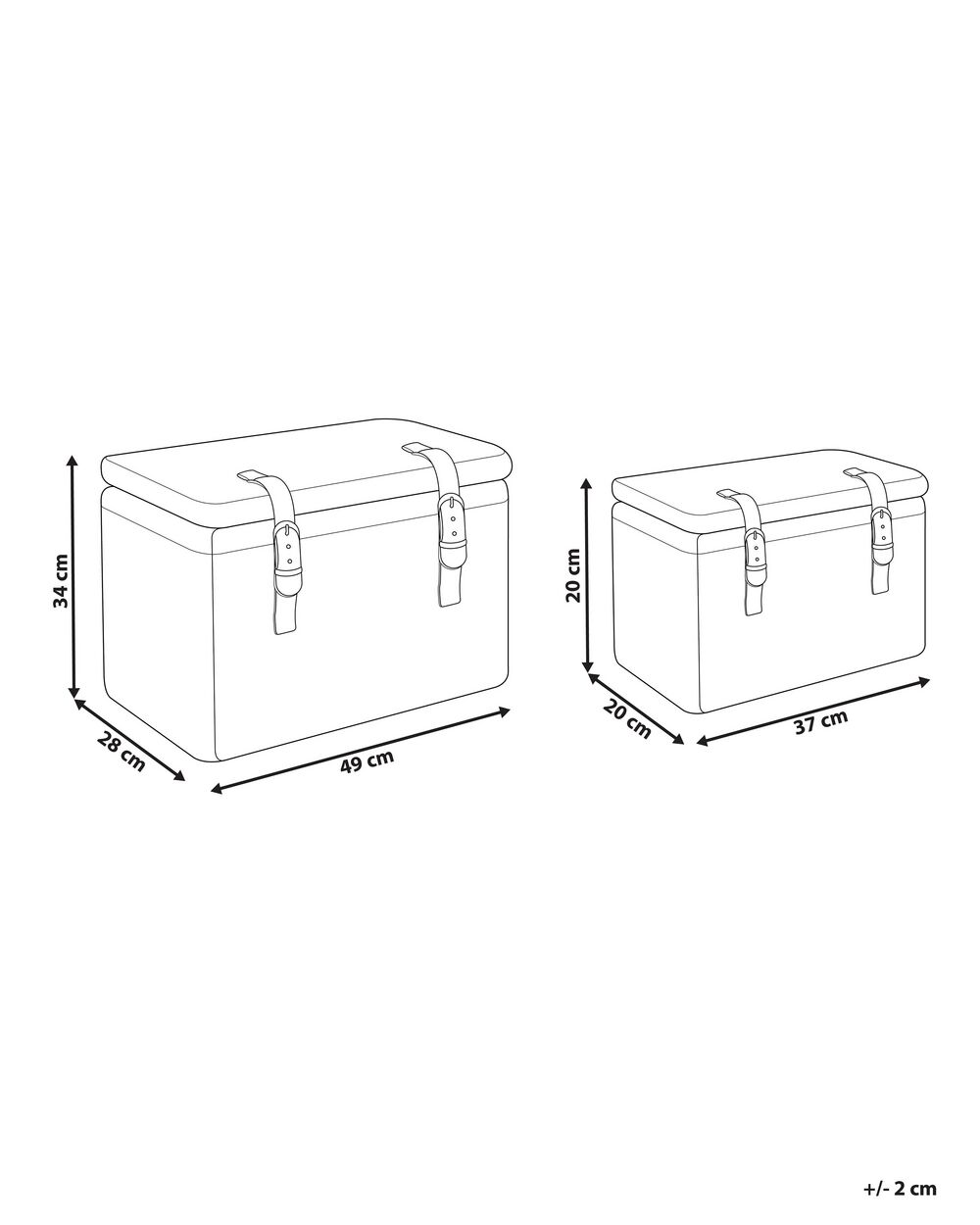 Set of 2 Rattan Boxes Light IRBID 