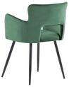 Set of 2 Velvet Dining Chairs Dark Green SANILAC_847170