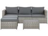 Lounge Set Rattan hellgrau 5-Sitzer rechtsseitig modular Auflagen grau SABBIA_808982
