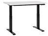 Fehér és fekete elektromosan állítható íróasztal 120 x 72 cm DESTINES_899426