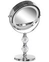 Sminkspegel med LED ø 18 cm silver CLAIRA_813662