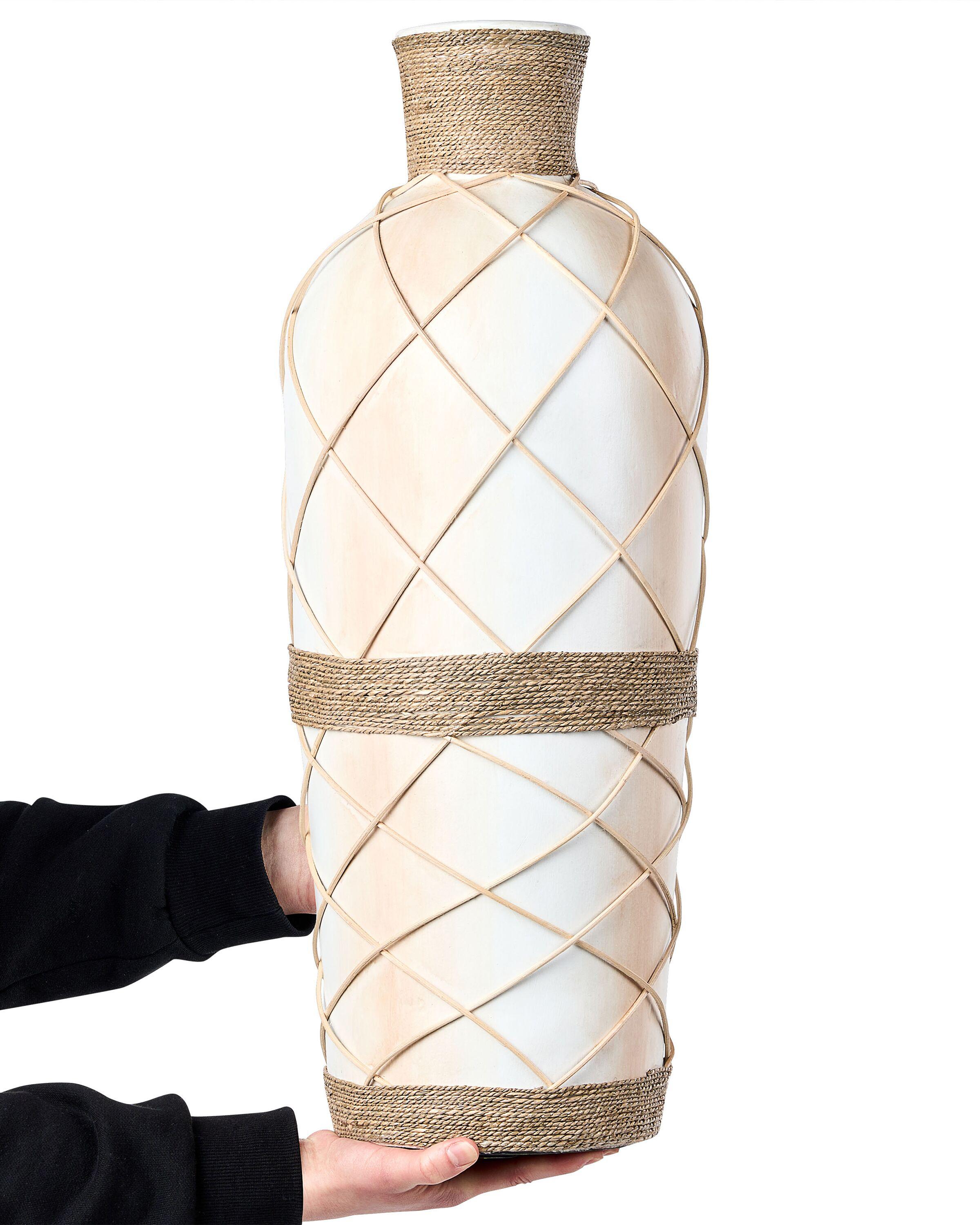 Dekorativ vase i terrakotta 62 cm beige ROKAN_849551