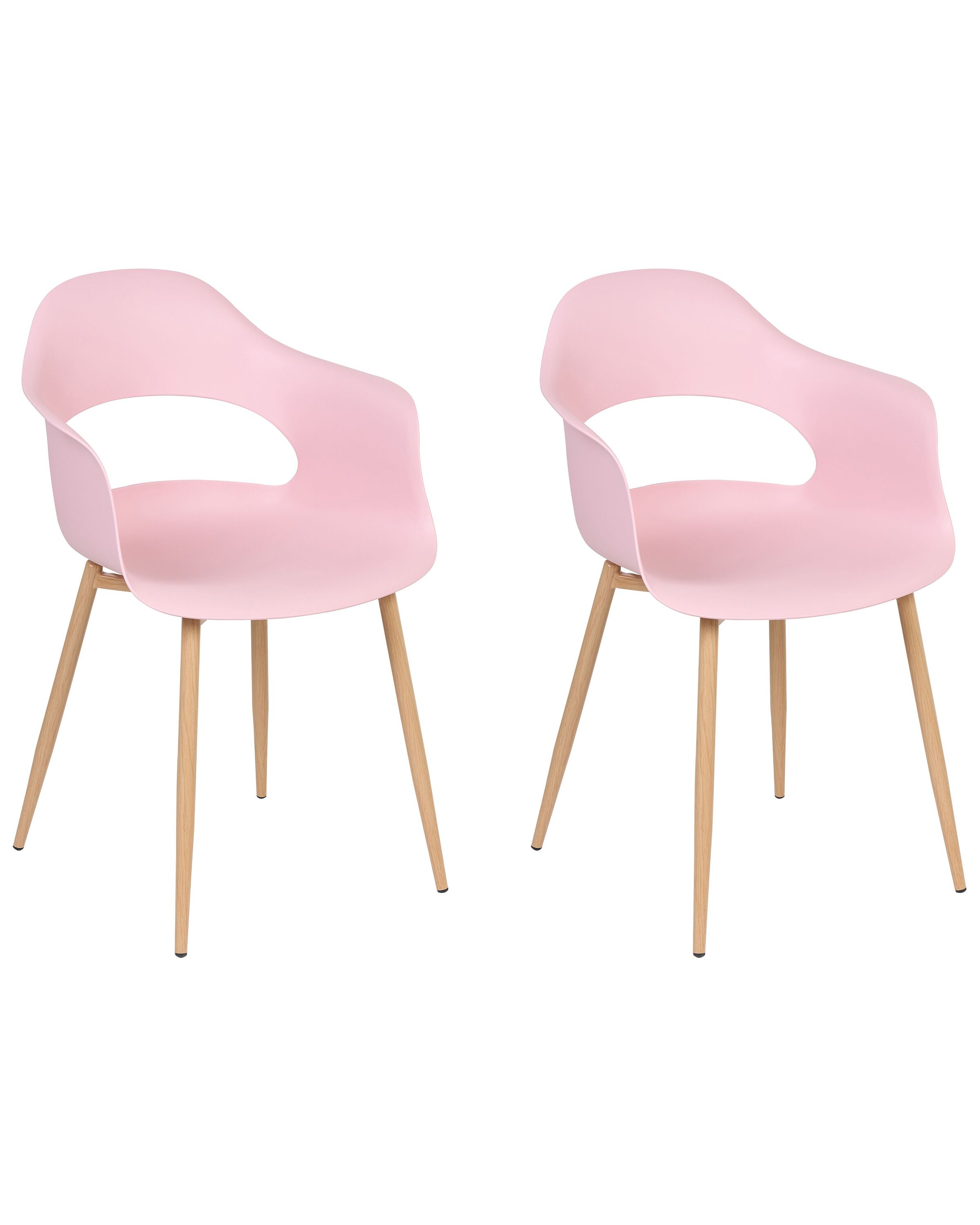 Cadeira Java Rosa Conjunto de 2 cadeiras de jantar rosa UTICA | Beliani.pt