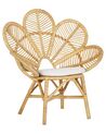 Conjunto de 2 sillas pavo real de ratán beige/natural 107 cm FLORENTINE_793682