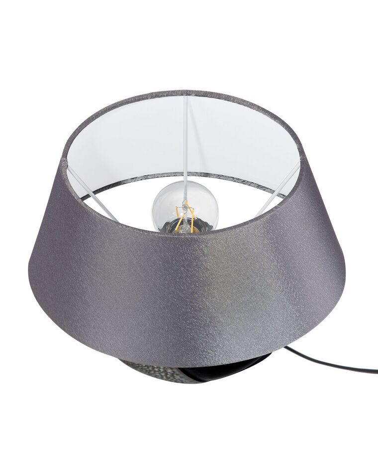Lampada Da Tavolo Flexo Argento/Cromo, Braccio Flessibile, Interruttore Su Base, Attacco E27, 40W, Art. 2487