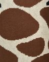 Textilkorb Baumwolle beige / braun Giraffenmotiv 2er Set POMANG_905370