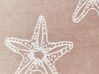 Almofada decorativa com motivo de estrela do mar em veludo rosa 45 x 45 cm CERAMIUM_892976