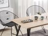 Dining Table 140 x 80 cm Light Wood with Black BRAVO_750514