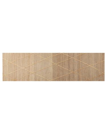 Tæppeløber beige jute 80 x 300 cm YUVACIK