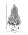 Juletre med snø og lys 180 cm hvit TATLOW_813204