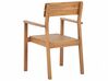 Set di tavolo e 6 sedie da giardino legno acacia chiaro FORNELLI_823574