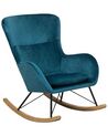Velvet Rocking Chair Sea Blue ELLAN_745378