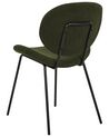 Sada 2 jídelních židlí s buklé čalouněním tmavě zelené LUANA_873695