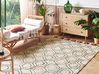 Bavlnený koberec 140 x 200 cm béžová/oranžová HAJIPUR_840431