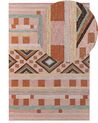 Alfombra de lana marrón/verde/naranja/rosa 160 x 230 cm YOMRA_836403