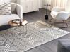 Teppich Wolle weiss / schwarz 160 x 230 cm geometrisches Muster PAZAR_855569