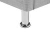 Cama de solteiro com arrumação em veludo cinzento claro 90 x 200 cm METZ_867627