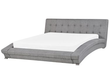 Elegantná sivá čalúnená posteľ 180 x 200 cm LILLE