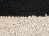 Set of 2 Tufted Cotton Cushions Geometric Pattern 50 x 50 cm Beige and Black KHORA_829467